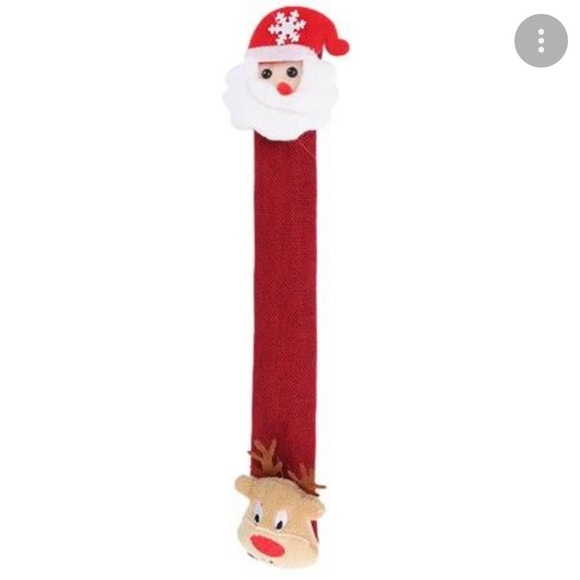 Holiday 1 Santa And Reindeer Refrigerator Handle Or Broom Handle